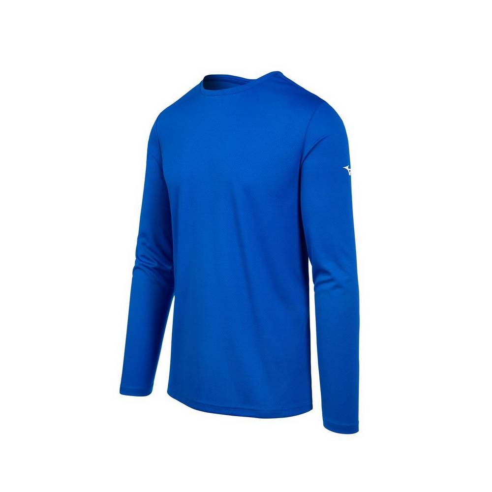 Camiseta Mizuno Long Sleeve - Homem - Azul Marinho - DYOVG5374